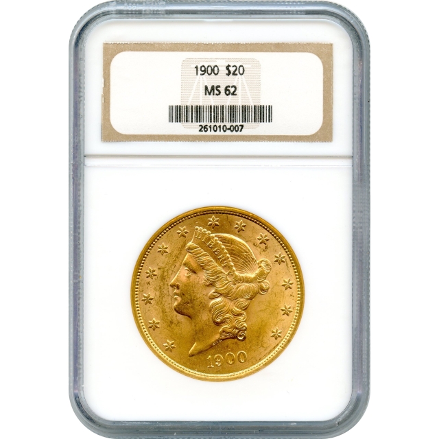 1900 $20 Liberty Head Double Eagle NGC MS62