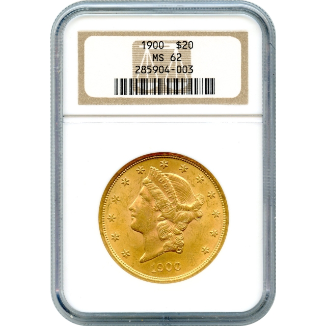 1900 $20 Liberty Head Double Eagle NGC MS62