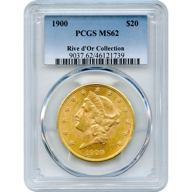 1900 $20 Liberty Head Double Eagle PCGS MS62 Ex.Rive d'Or Collection