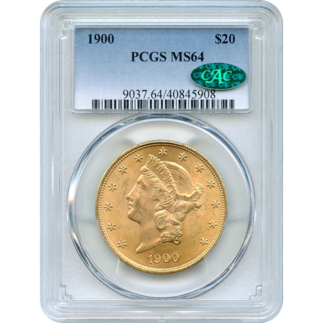 1900 $20 Liberty Head Double Eagle PCGS MS64 (CAC)