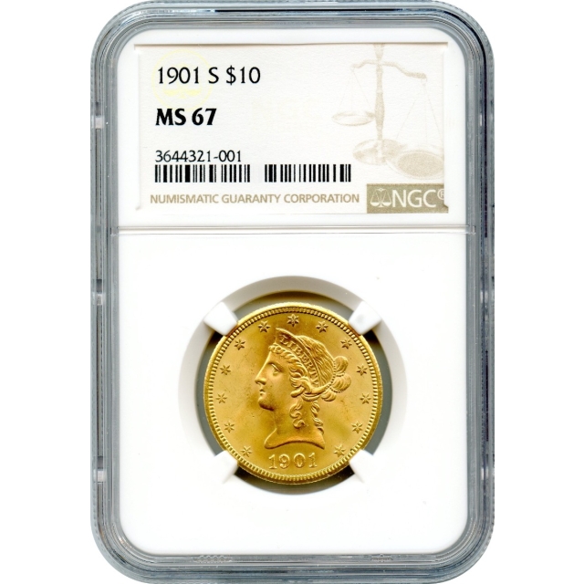 1901-S $10 Liberty Head Eagle NGC MS67