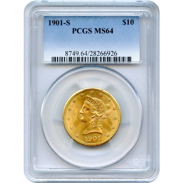 1901-S $10 Liberty Head Eagle PCGS MS64