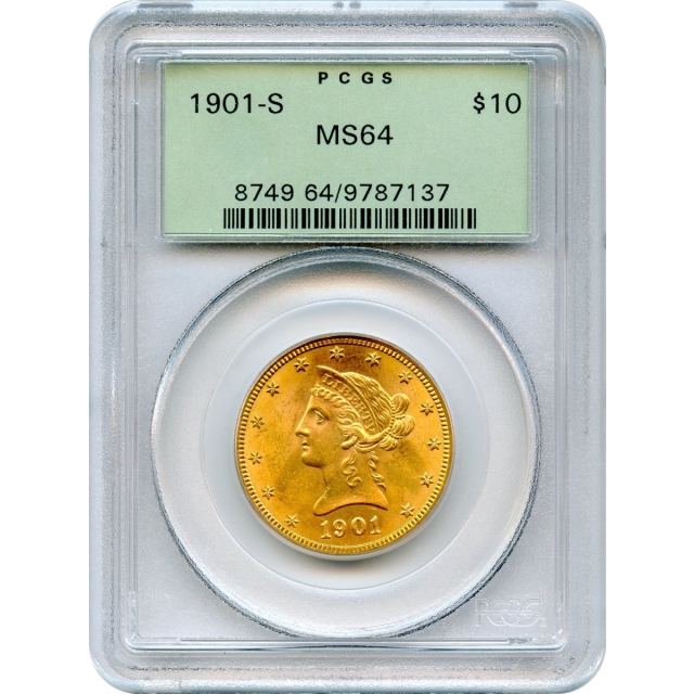 1901-S $10 Liberty Head Eagle PCGS MS64