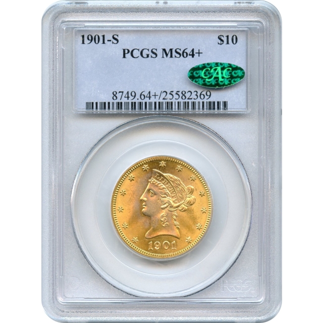 1901-S $10 Liberty Head Eagle PCGS MS64+ (CAC)