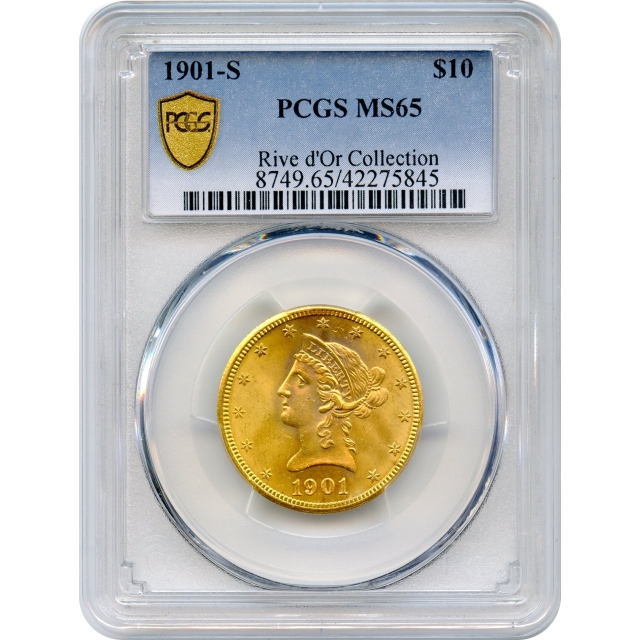 1901-S $10 Liberty Head Eagle PCGS MS65 Ex.Rive d'Or Collection