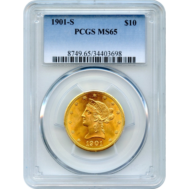 1901-S $10 Liberty Head Eagle PCGS MS65