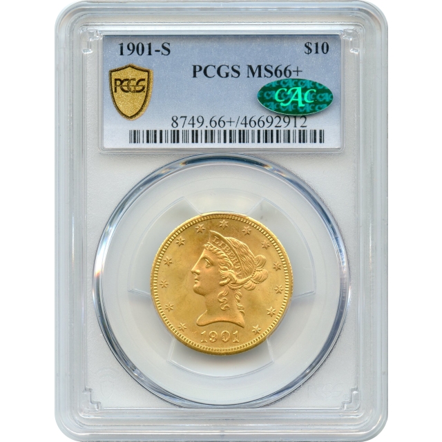 1901-S $10 Liberty Head Eagle PCGS MS66+ (CAC)