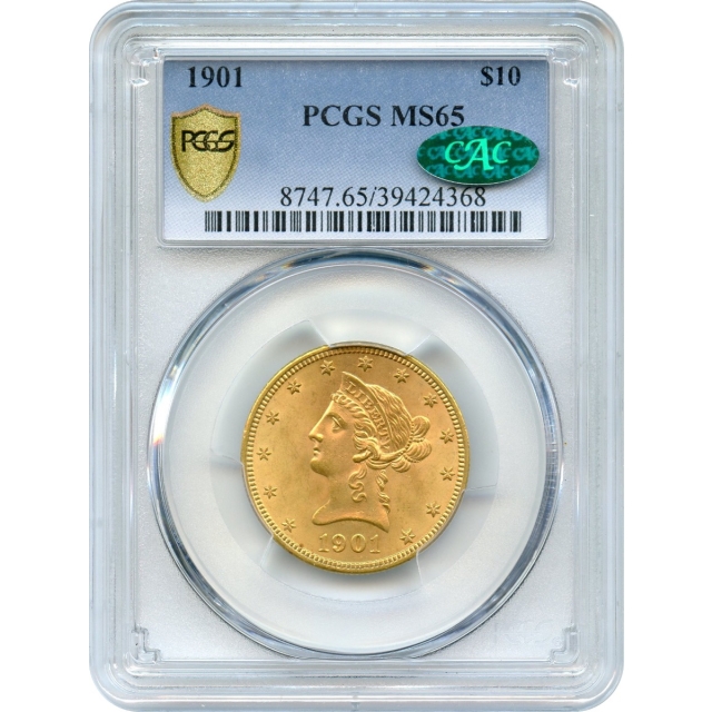 1901 $10 Liberty Head Eagle PCGS MS65 (CAC)