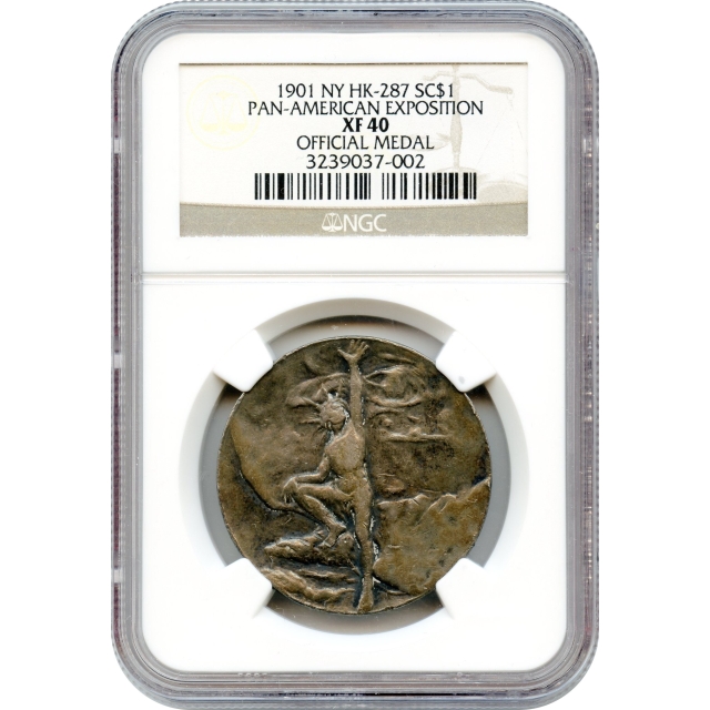 So-Called Dollar - 1901 NY SC$1, HK-287 Pan-American Exposition NGC XF40
