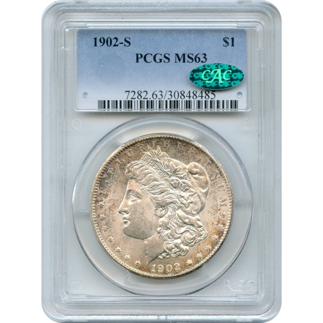 1902-S $1 Morgan Silver Dollar PCGS MS63 (CAC)