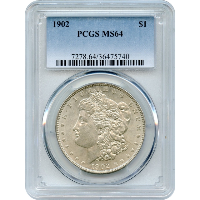 1902 $1 Morgan Silver Dollar PCGS MS64