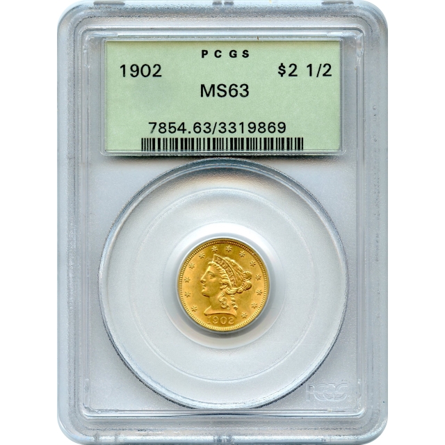 1902 $2.50 Liberty Head Quarter Eagle PCGS MS63