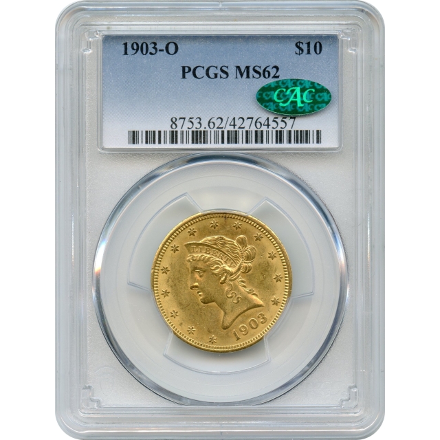 1903-O $10 Liberty Head Eagle PCGS MS62 (CAC)