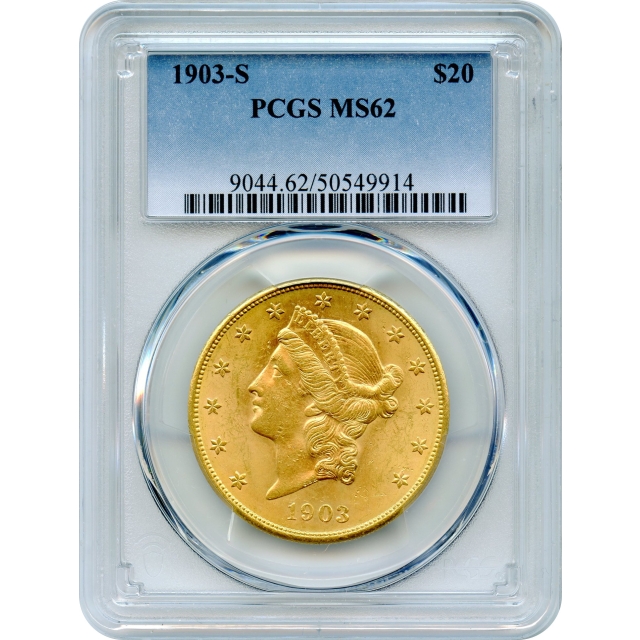 1903-S $20 Liberty Head Double Eagle PCGS MS62