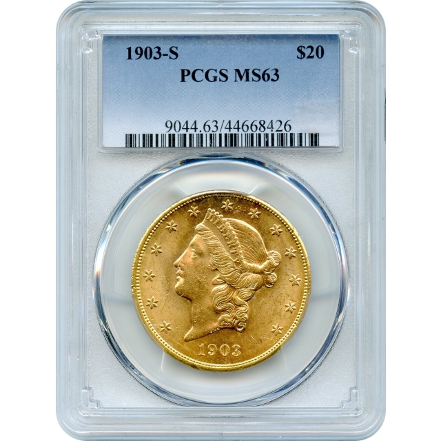 1903-S $20 Liberty Head Double Eagle PCGS MS63