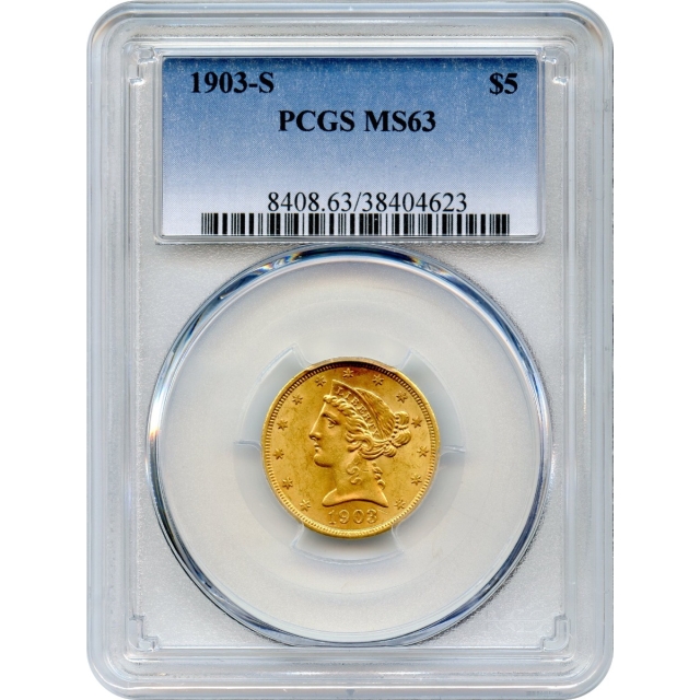 1903-S $5 Liberty Head Half Eagle PCGS MS63