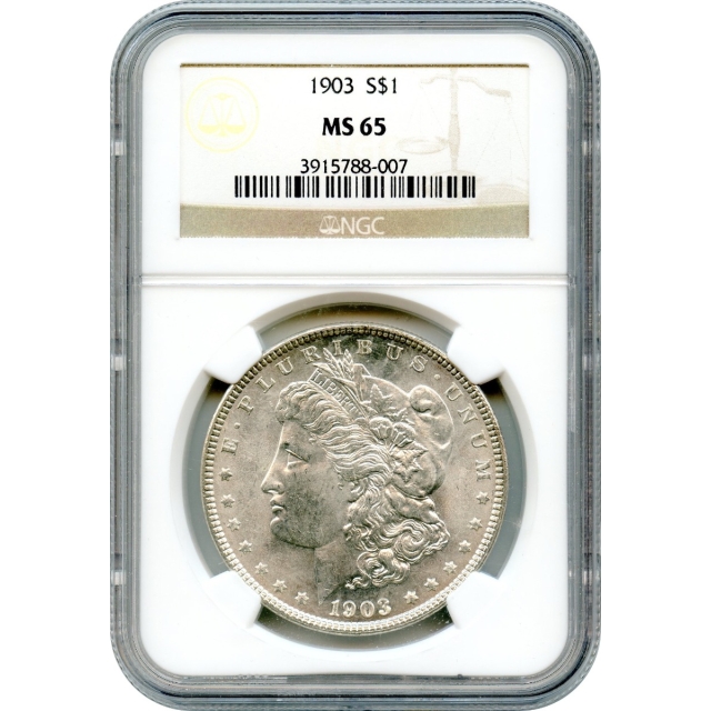 1903 $1 Morgan Silver Dollar NGC MS65