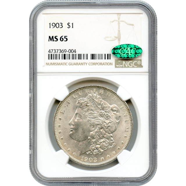 1903 $1 Morgan Silver Dollar NGC MS65 (CAC)