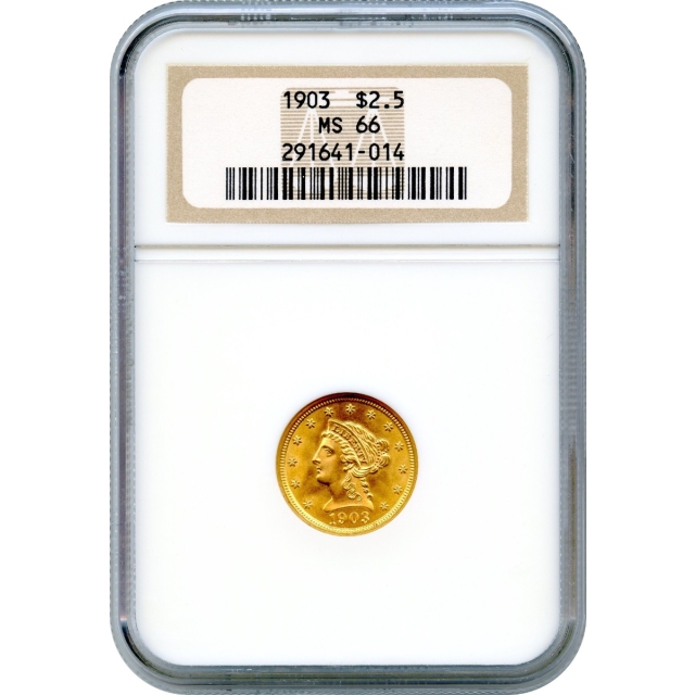 1903 $2.50 Liberty Head Quarter Eagle NGC MS66