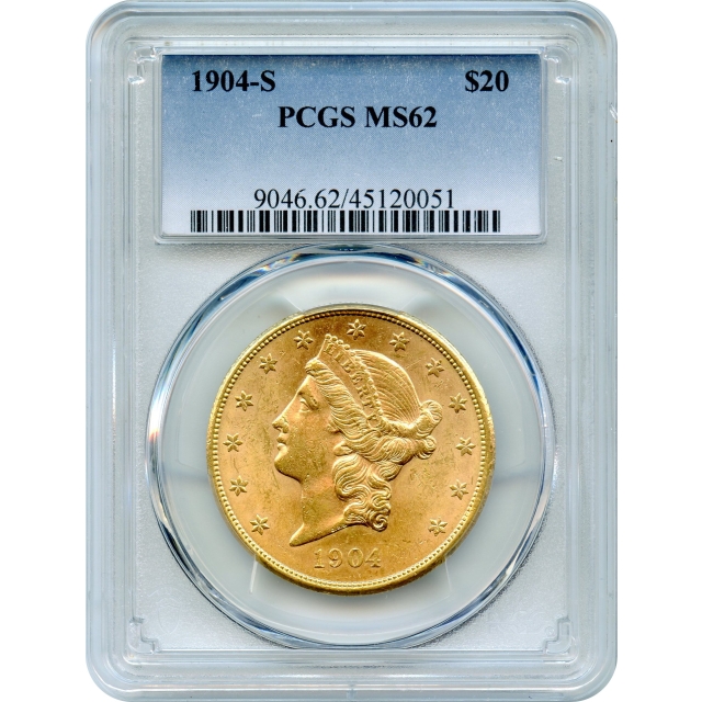 1904-S $20 Liberty Head Double Eagle PCGS MS62