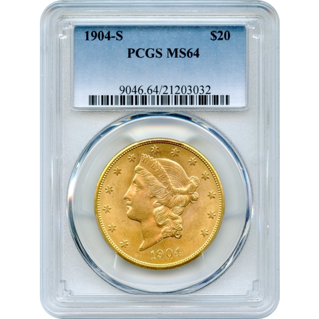 1904-S $20 Liberty Head Double Eagle PCGS MS64