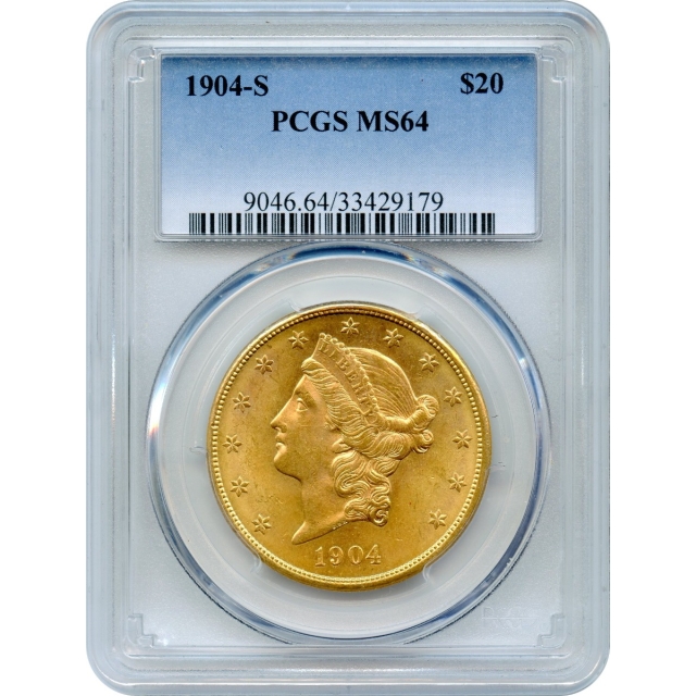 1904-S $20 Liberty Head Double Eagle PCGS MS64