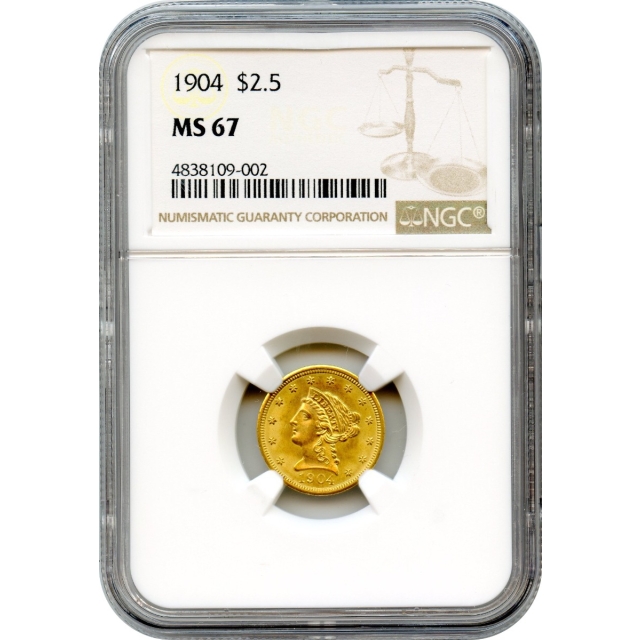 1904 $2.50 Liberty Head Quarter Eagle NGC MS67