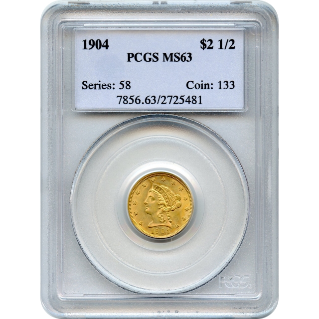 1904 $2.50 Liberty Head Quarter Eagle PCGS MS63