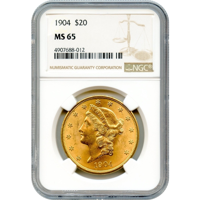 1904 $20 Liberty Head Double Eagle NGC MS65