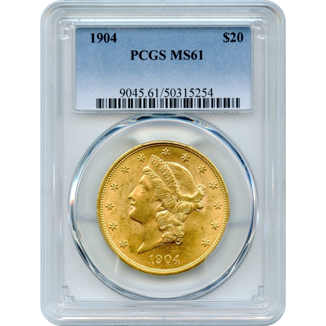 1904 $20 Liberty Head Double Eagle PCGS MS61