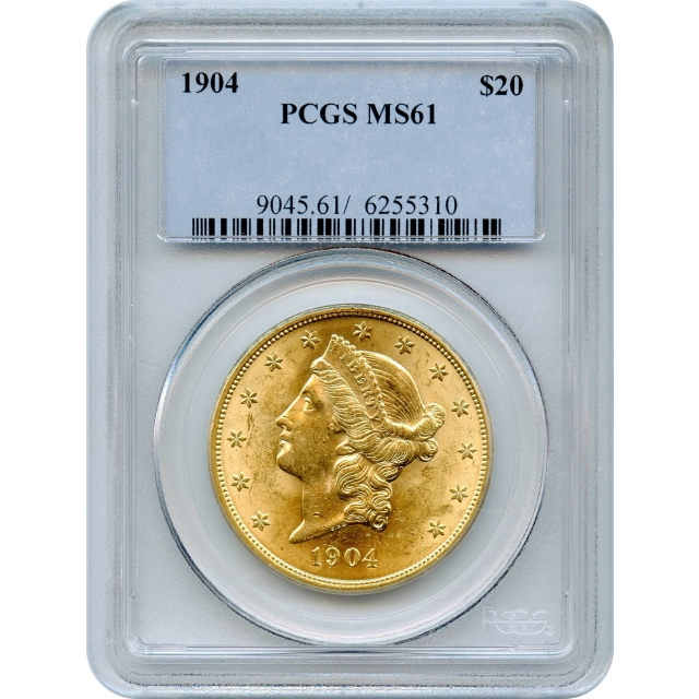 1904 $20 Liberty Head Double Eagle PCGS MS61