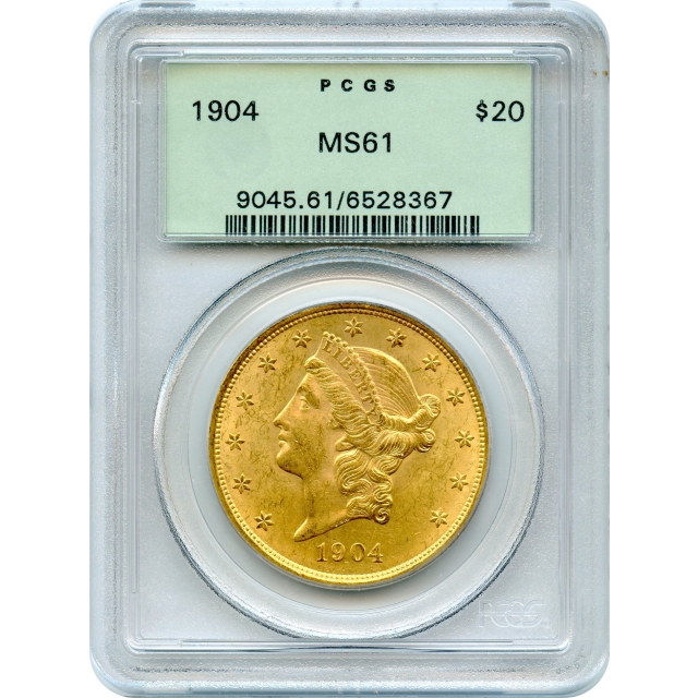 1904 $20 Liberty Head Double Eagle PCGS MS61