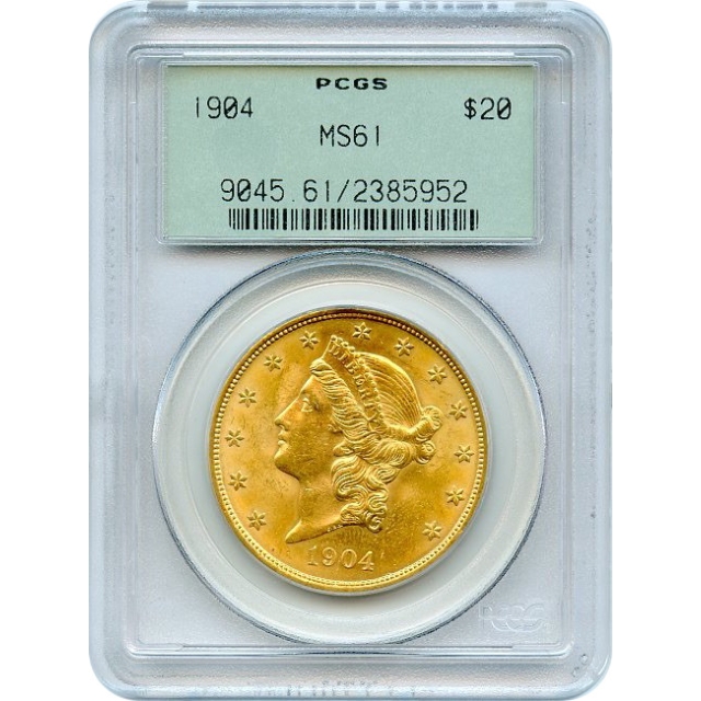 1904 $20 Liberty Head Double Eagle PCGS MS61