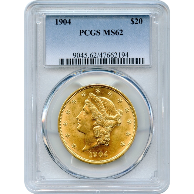 1904 $20 Liberty Head Double Eagle PCGS MS62