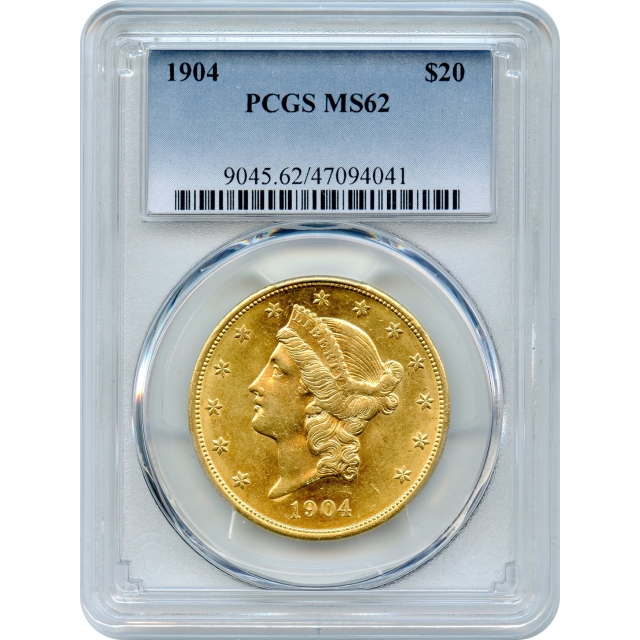 1904 $20 Liberty Head Double Eagle PCGS MS62