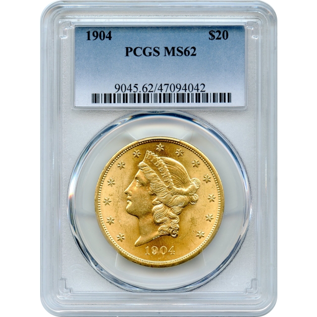 1904 $20 Liberty Head Double Eagle PCGS MS62