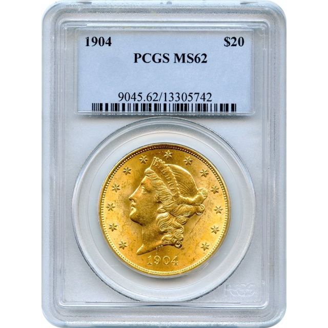 1904 $20 Liberty Head Double Eagle PCGS MS62