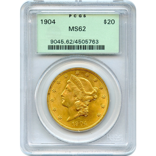 1904 $20 Liberty Head Double Eagle PCGS MS62