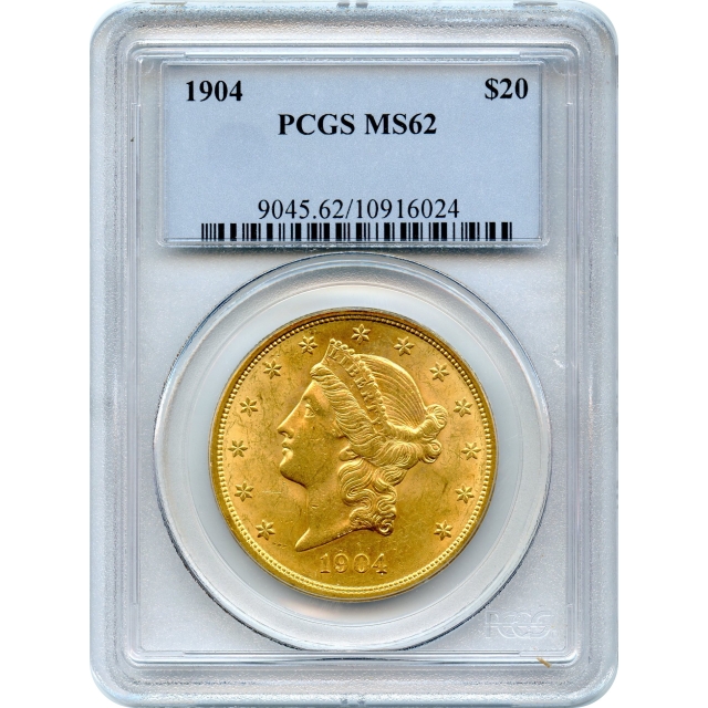 1904 $20 Liberty Head Double Eagle PCGS MS62