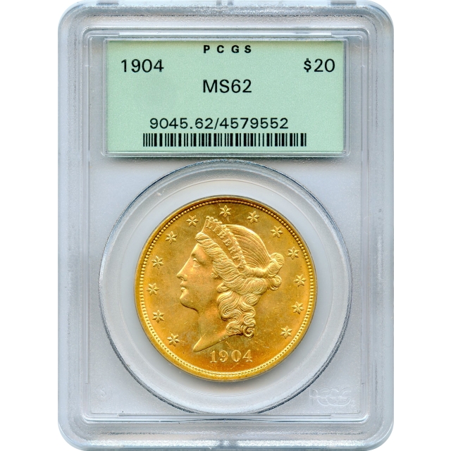 1904 $20 Liberty Head Double Eagle PCGS MS62