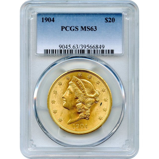 1904 $20 Liberty Head Double Eagle PCGS MS63