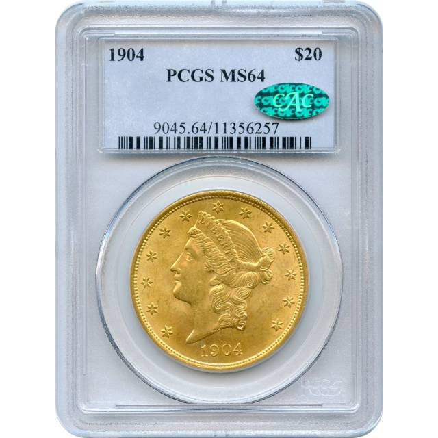 1904 $20 Liberty Head Double Eagle PCGS MS64 (CAC)