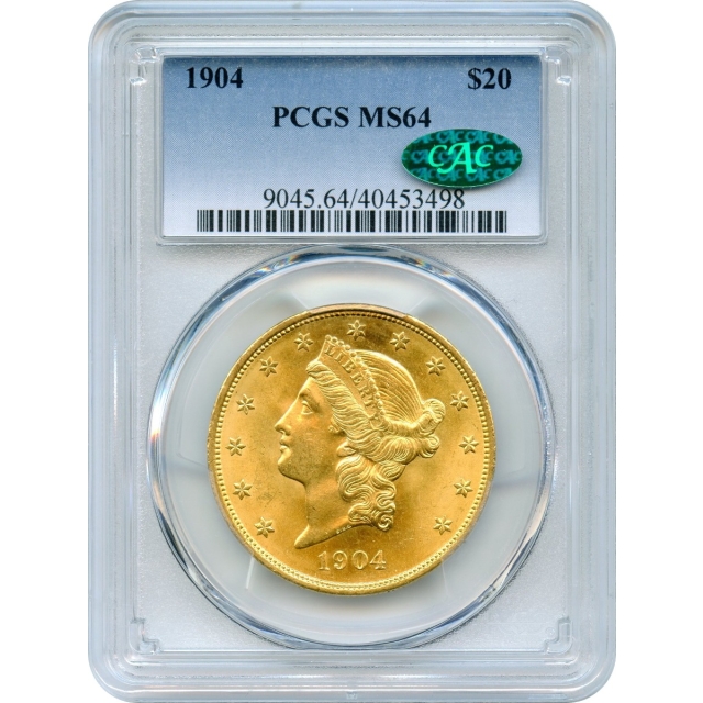 1904 $20 Liberty Head Double Eagle PCGS MS64 (CAC)