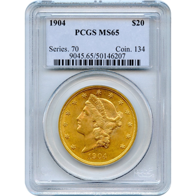 1904 $20 Liberty Head Double Eagle PCGS MS65