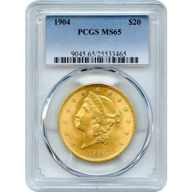 1904 $20 Liberty Head Double Eagle PCGS MS65