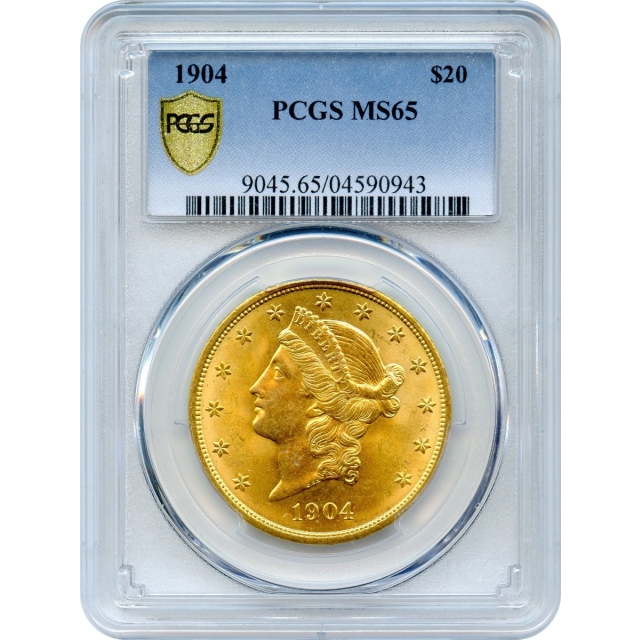 1904 $20 Liberty Head Double Eagle PCGS MS65