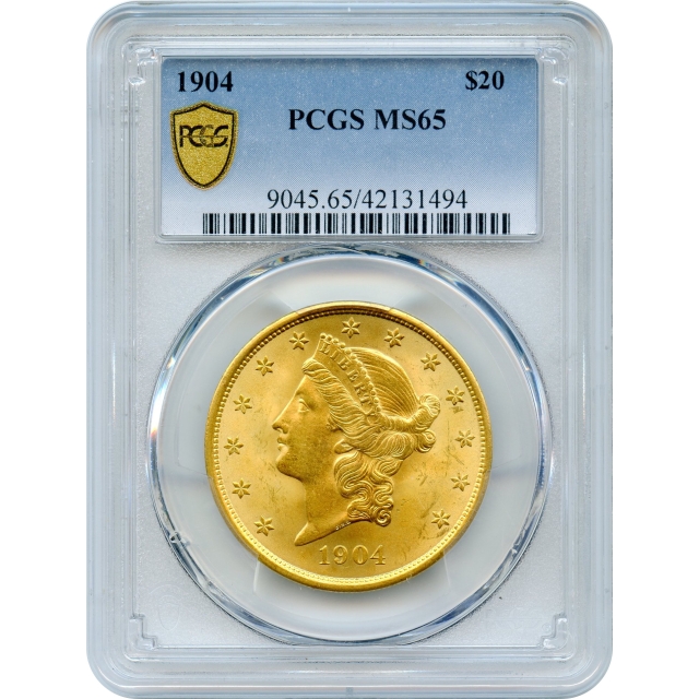 1904 $20 Liberty Head Double Eagle PCGS MS65