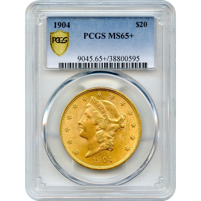 1904 $20 Liberty Head Double Eagle PCGS MS65+