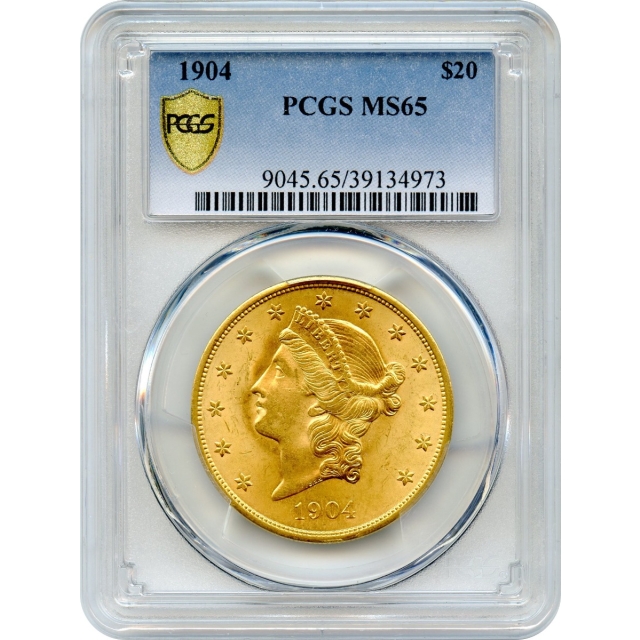 1904 $20 Liberty Head Double Eagle PCGS MS65