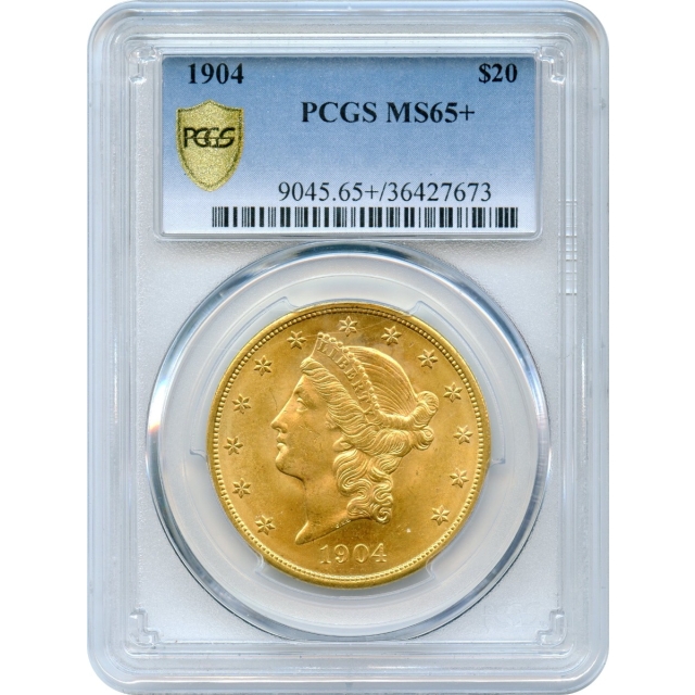 1904 $20 Liberty Head Double Eagle PCGS MS65+